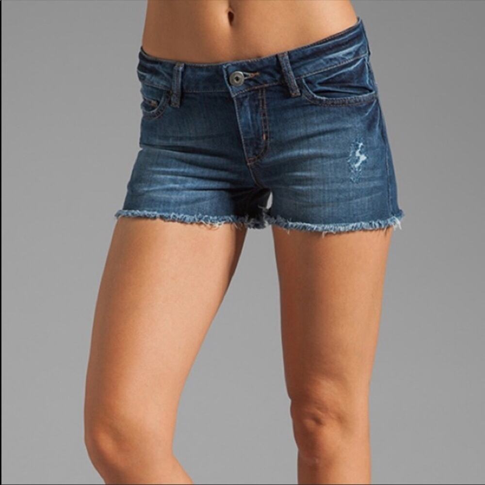 DL1961 Lola Vandal Denim Shorts Frayed Cutoff Distressed Sz 24